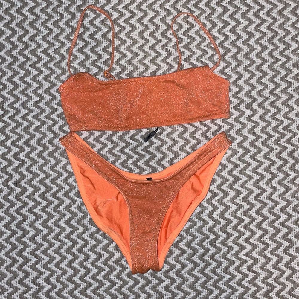 Triangl mica apricot sparkle bikini set